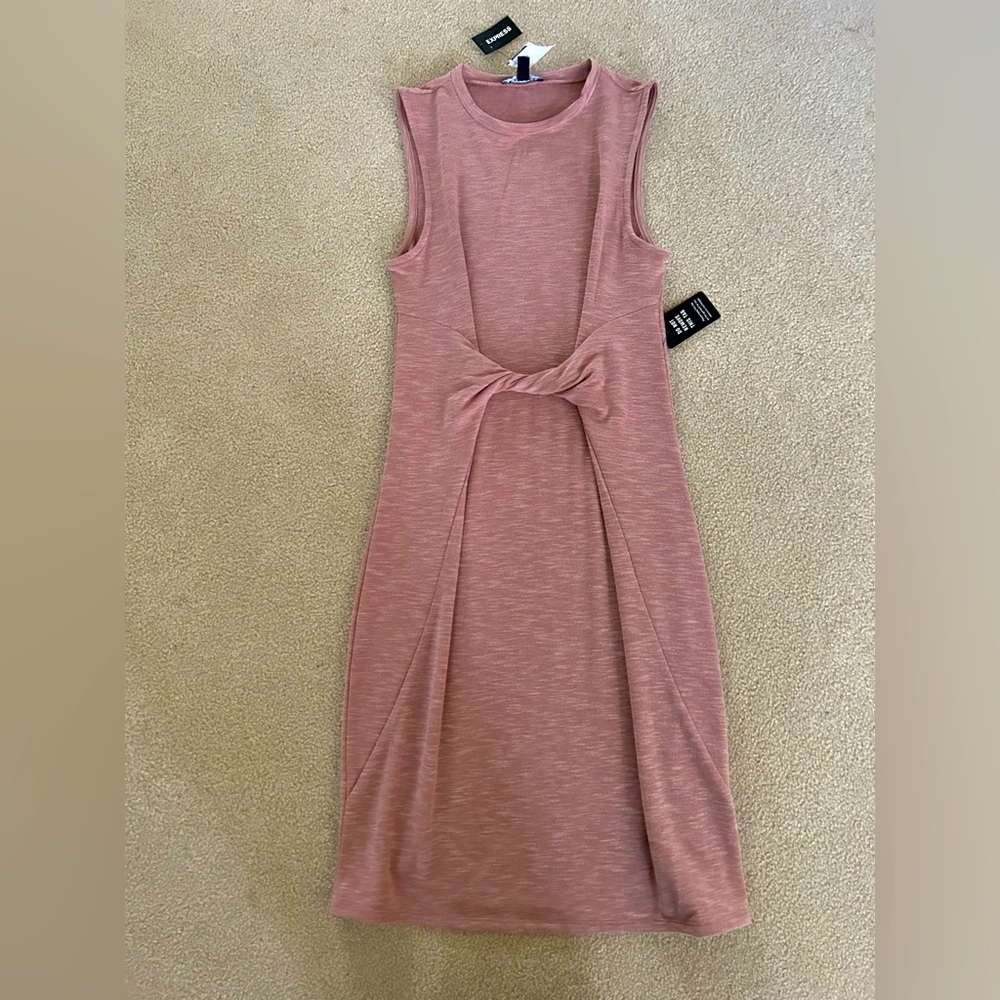 Express pink fitted dress